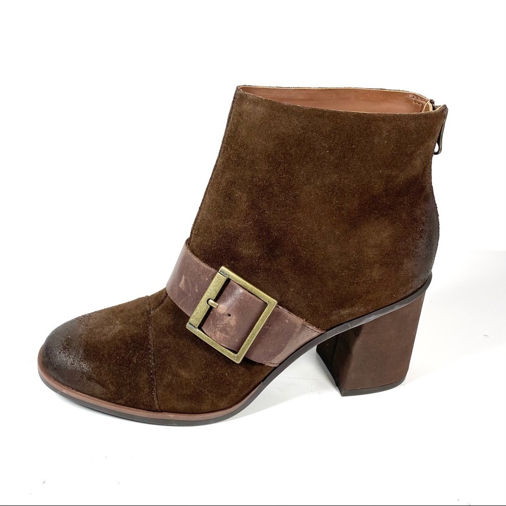 Korks-Ease Ankle Boots Brown Distressed Size 8M
